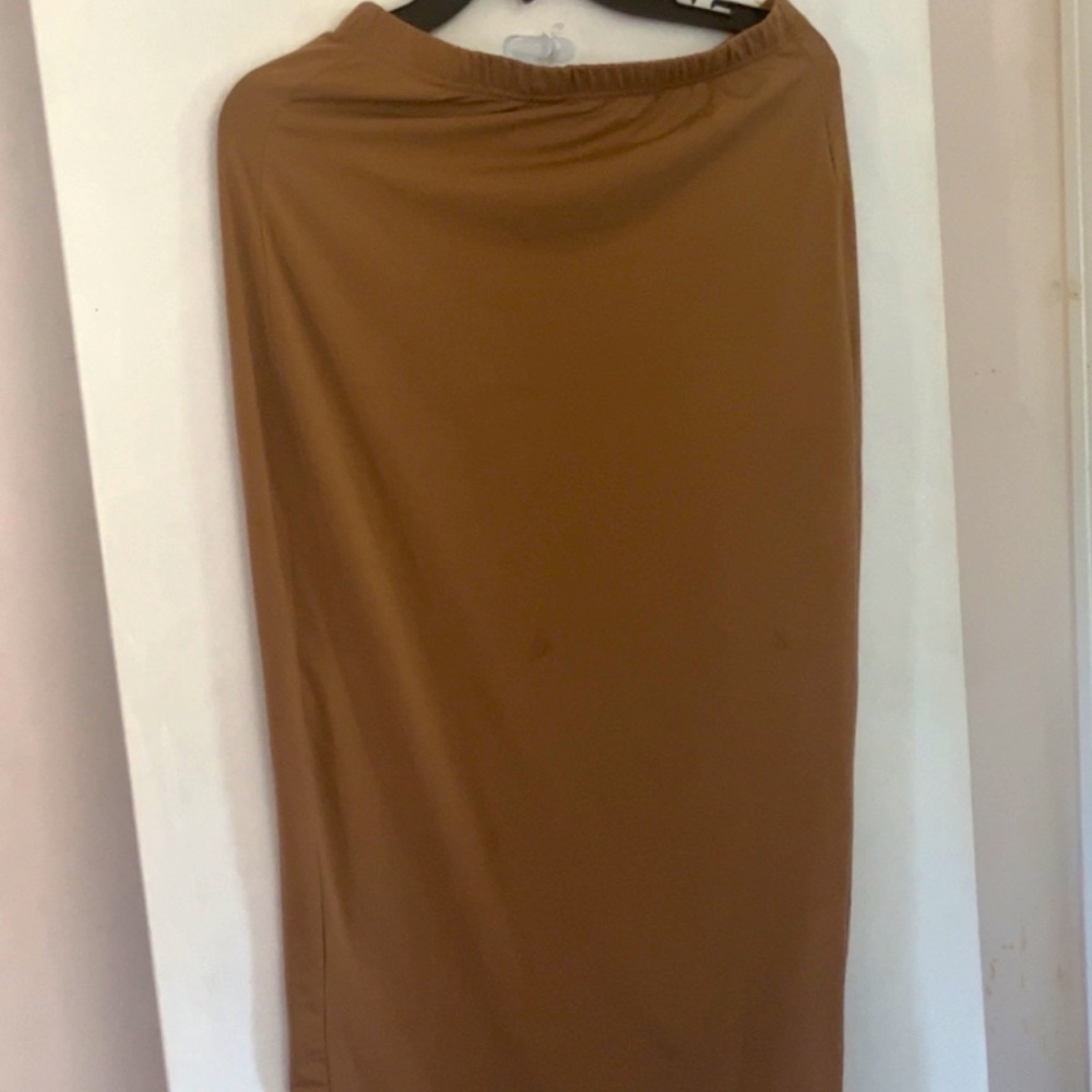 Tan midi skirt